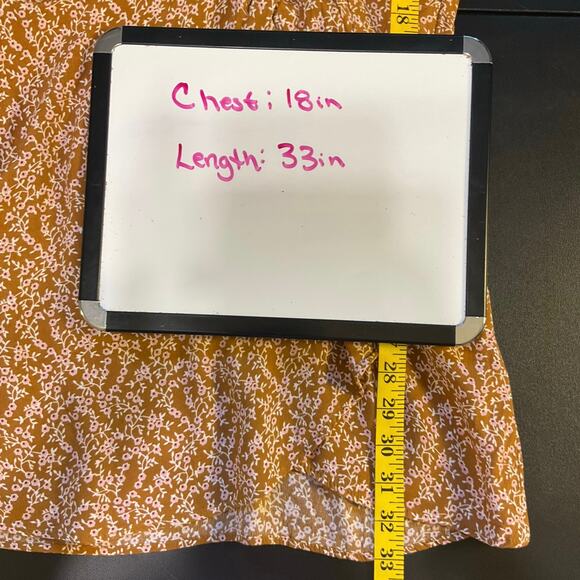 Free People Clara Tunic Mini Dress Neutral Tan Floral Bohemain Wrap Size M - Picture 10 of 10